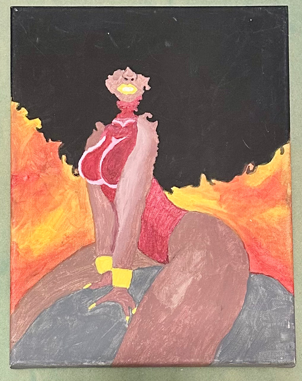 Fierce Flame acrylic Canvas