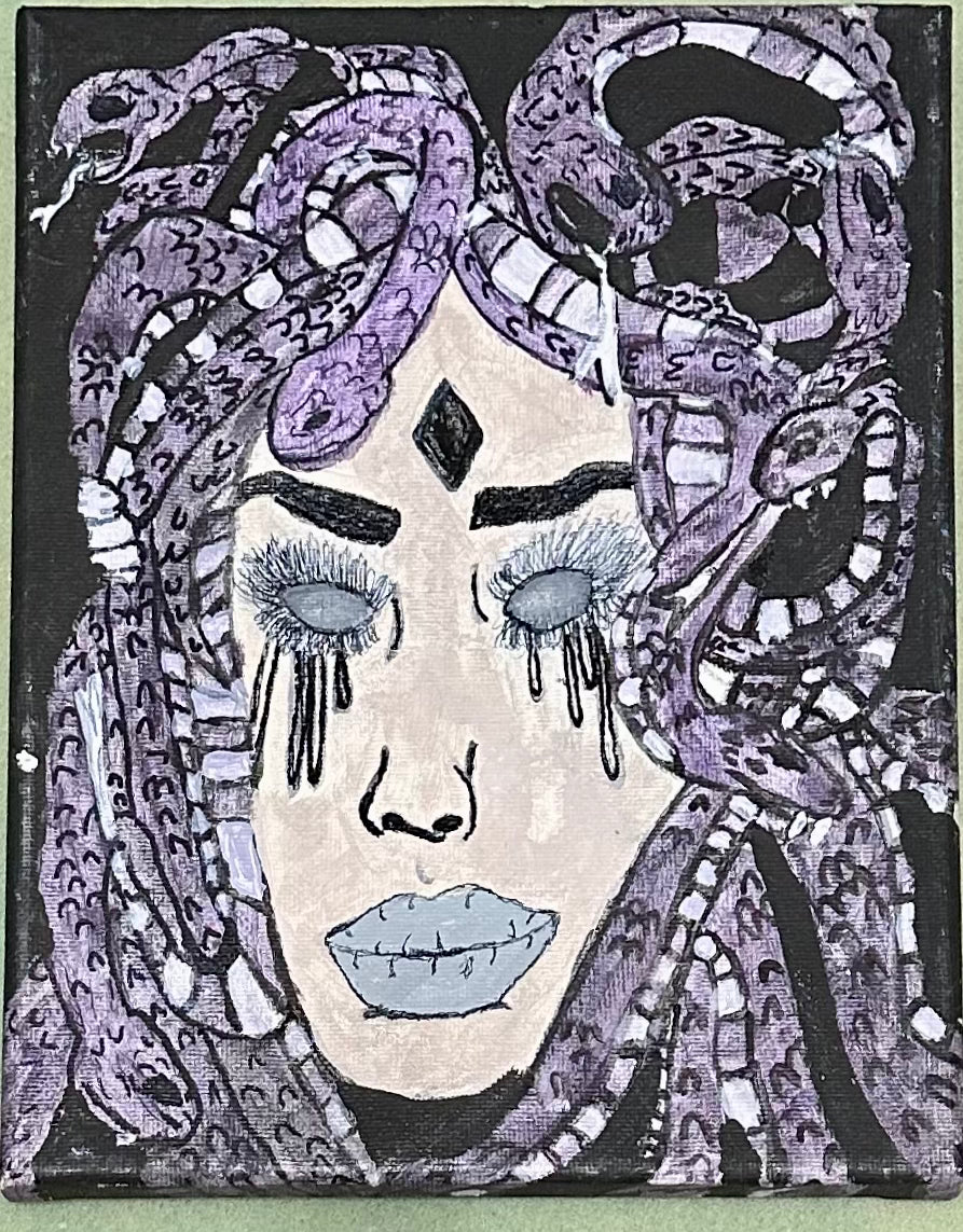 Haunting Gaze Medusa Canvas