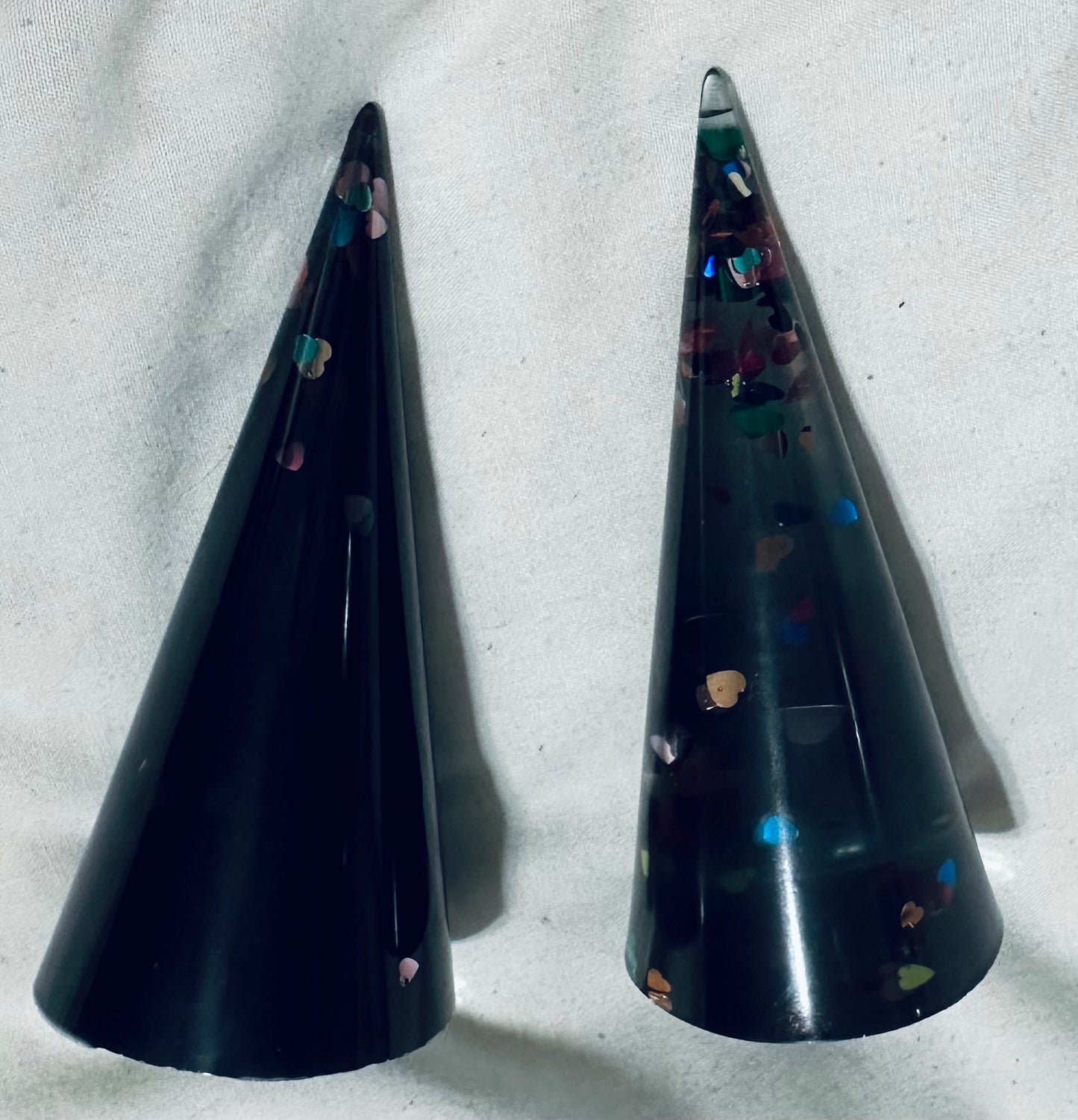 LARGE Black Sparkle cone