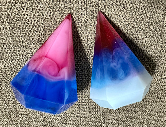 TIE-DYE Red White and Blue small diamond