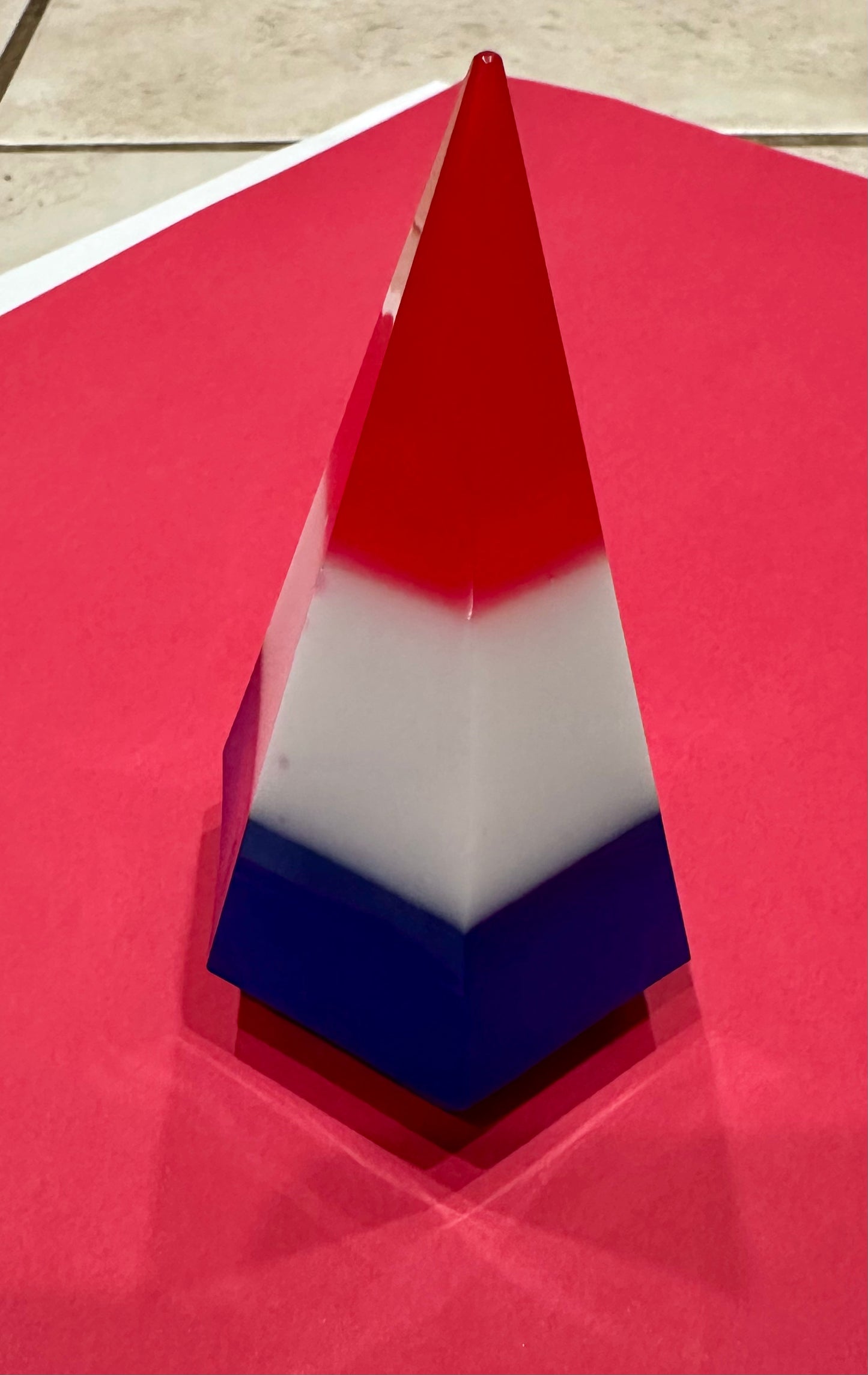 Large Red White Blue Diamond